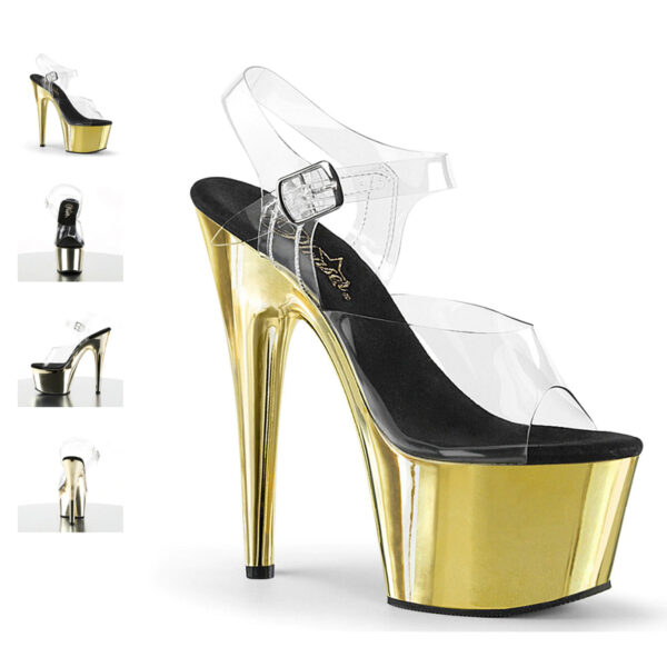 Pleaser® Gold Platform Heels